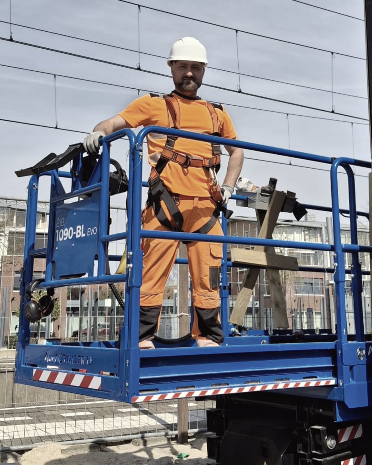 Norbert op de steiger
